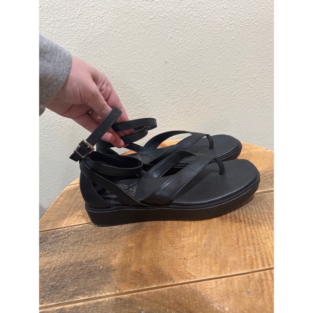 Vince Camuto Black Strappy Platform Sandals
